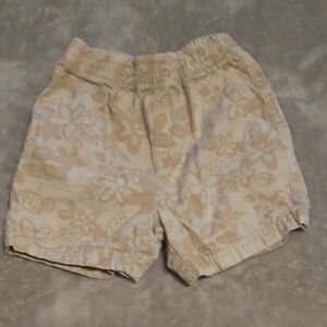 jumping beans Beige Floral Elastic-Waist Kids Shorts